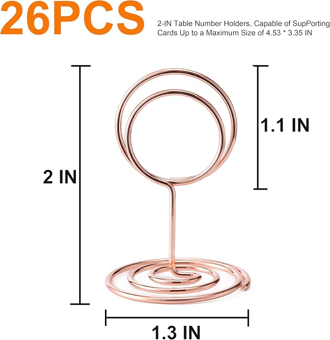Table Number Holders, Photo Holder | Cards Stand Name Menu Clips, Small Size - Image 2