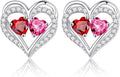 Iefil Valentines Day Gifts for Her - 925 Sterling Silver Birthstone Earrings, Anniversary Birthday Gifts for Women Wife Girlfriend Mom