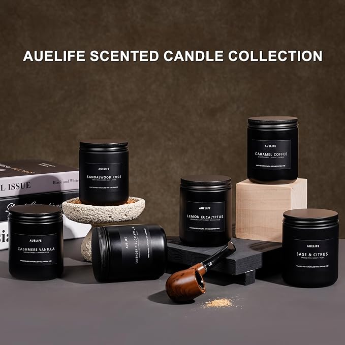 Candles for Men Gift Set, 4 Pack Soy Wax, Masculine | Men's aromatherapy - Image 4