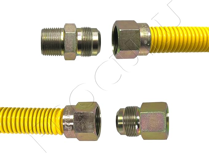 1" OD x 60" x 3/4"MIP x 3/4"FIP Flexible Gas Connector Kit - Image 3