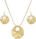 Madison Tyler Gold Plated Jewelry Set for Women | Silver Teardrop Pendant Necklace Trendy | Long Necklace with Snake Chain | Fashion Dangle Earring Set
