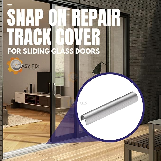 Hardware Sliding Patio Door Track Cover 4 Ft, 7/32" × 9/32" Narrow Raised Rail - Image 6