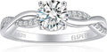 Elspeth 925 Sterling Silver Engagement Ring for Women Oval/Radiant/Pear/Princess/RoundCut Cubic Zirconia Promise Ring Size 4-10