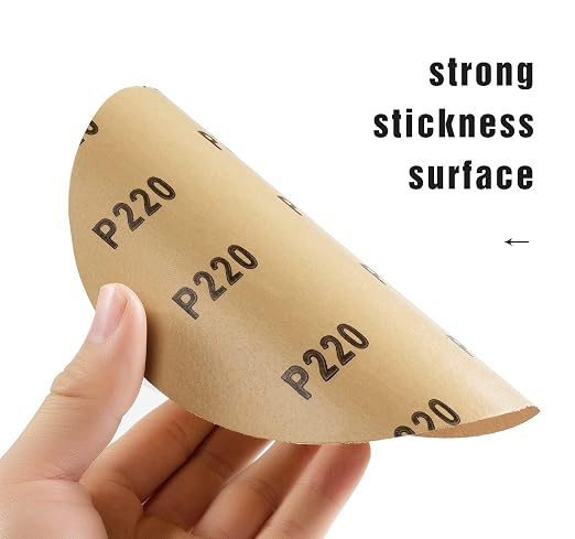 100 PCS 6 Inch PSA Sanding Discs 220 Grit Sticky-Back Sandpaper | Adhesive - Image 3