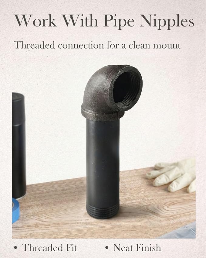 3/4 in Malleable Iron Pipe Elbows, 20 Pack Threaded Fittings | Durable - Image 4