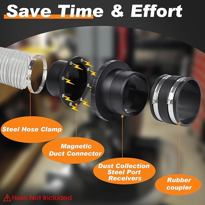4 inch Magnetic Dust Collection Fittings - Image 4