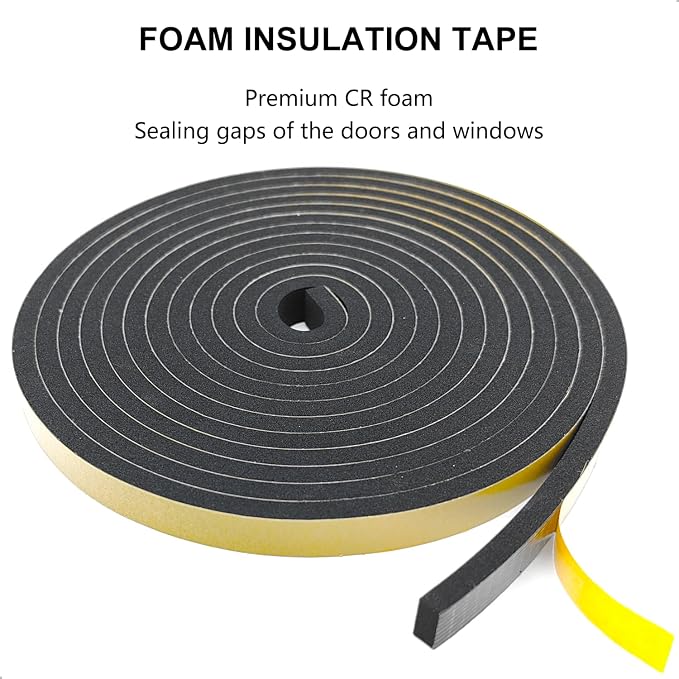 Topiverse Weather Stripping, Door Seal Strip, 1/2 in x 1/2 in x 13 Ft | Strong - Image 5