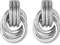 14K Gold Plated Knot Earrings for Women Gold Silver Earrings Heart Link Drop Dangle Earring Chunky Golden Knotted Statement Jewelry