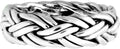 AeraVida Hand Crafted Woven Braid 7 mm Band Sterling Silver Ring | Handcrafted Sterling Silver Rings | Woven Rings for Women | Comfort Fit US Sizes 6-14