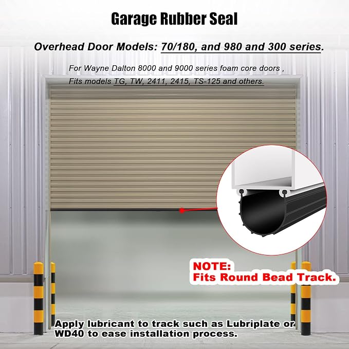 Replacement Wayne Dalton Garage Door Bottom Weather Seal 154448 - Image 3