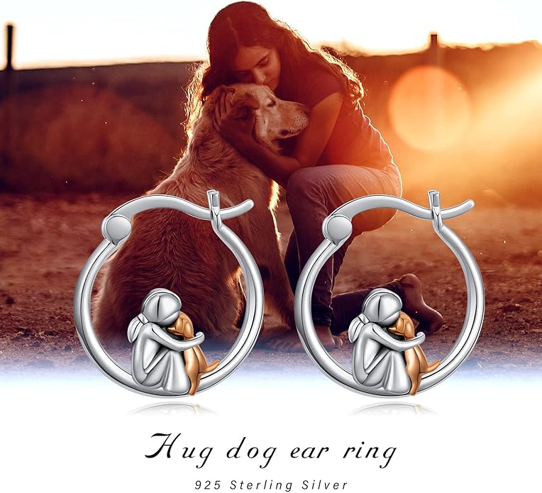JUSTKIDSTOY Hypoallergenic Panda/Unicorn/Hummingbird/Dolphin Hoop Earrings for Women 925 Sterling Silver Animal Huggie Hoop Earrings Jewelry Gifts for Sensitive Ears