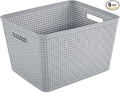Sterilite Tall Basket, Woven Plastic Storage Organizer Bin, Office and Shelf by Sterilite