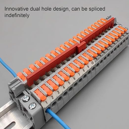 50Pcs KV2.5 Terminal Blocks, 28-12 AWG | 28-12 AWG Compact Wire Conductor - Image 6