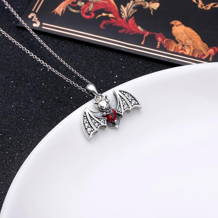 FLYOW 925 Sterling Silver Cute Animal Jewelry Hummingbird/Butterfly/Wolf/Corgi/Cat/Snake/Spider/Bat/Penguin/Bear/Opossum/Frog/Guinea Pig for Women Mother Friend Animal Lovers