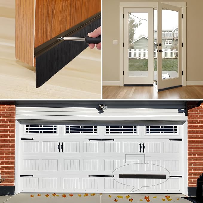 4 Sets Garage Door Brush Seal, roll up door brush seal kit, - Image 10