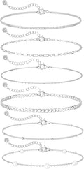 MBW Gold Bracelets for Women Trendy, Dainty 14K Gold Plated Bracelet Stack Beaded Chain Bracelet Set Thin Small Cute Paperclip Bracelets Fashion Waterproof Jewelry Gift Gold Accessories for Women