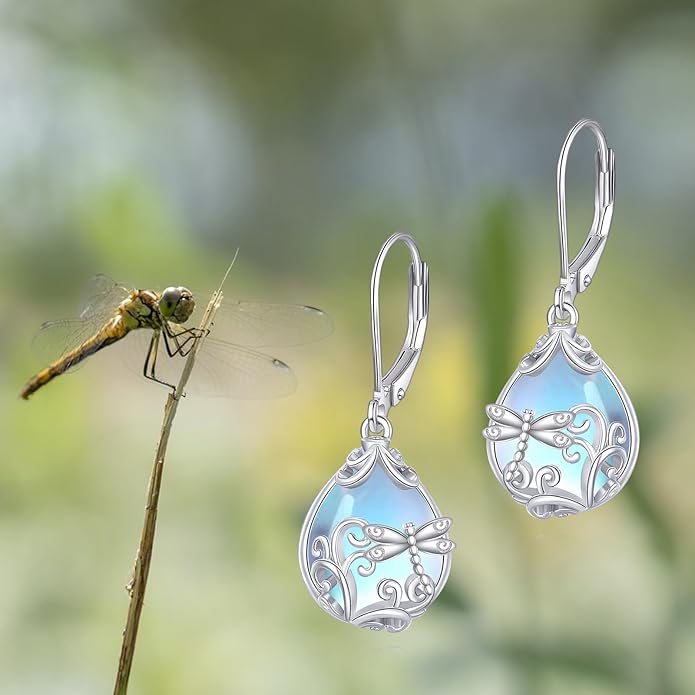 POPLYKE Celtic Filigree Teardrop Drop Dangle Earrings Sterling Silver Leverback Earrings Jewelry for Women