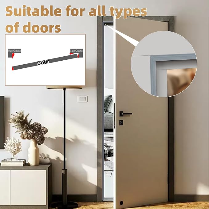Kneelisa 3Pcs×196” Wedge-Shape Foam Window Weather Stripping Door Seal | - Image 5