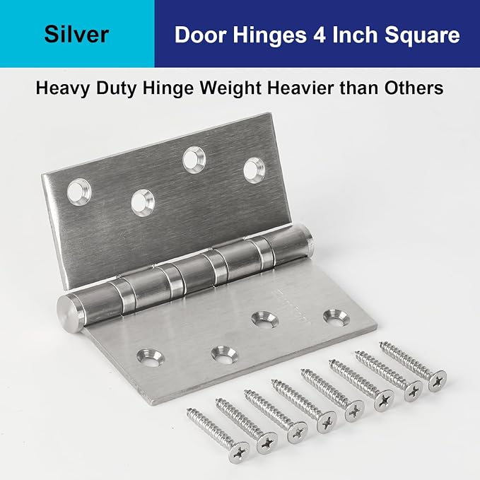304 Stainless Steel 4" Door Hinges, Heavy Duty Ball Bearing Door Hinges - Image 4