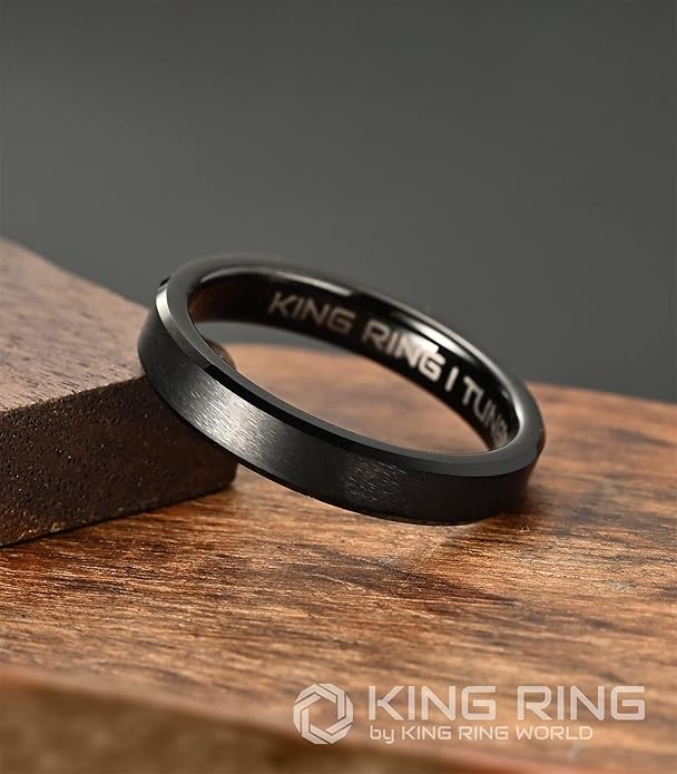 King Ring Tungsten 4/6/8/10mm Rings – Super Polished Matt Finish Tungsten Rings – Designed in USA