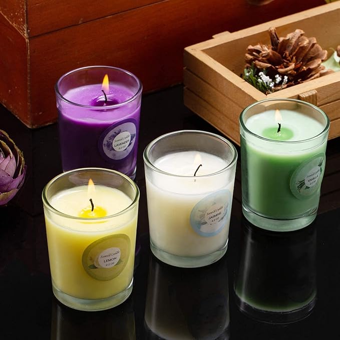 YOROXRG Scented Candles, Strawberry, Aromatherapy Candles, Soy Wax Glass Jar - Image 7