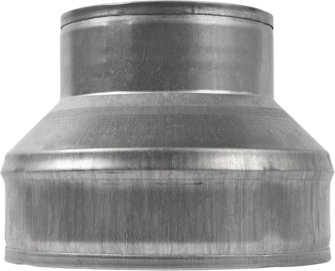 6" to 4" Inch Galvanized Steel Round Duct Reducer - Image 4