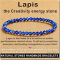 AD Beads Handmade Gemstone Stretch Elastic Bracelet Crystal Healing Reiki Nature's Beauty and Spiritual Essence Unisex