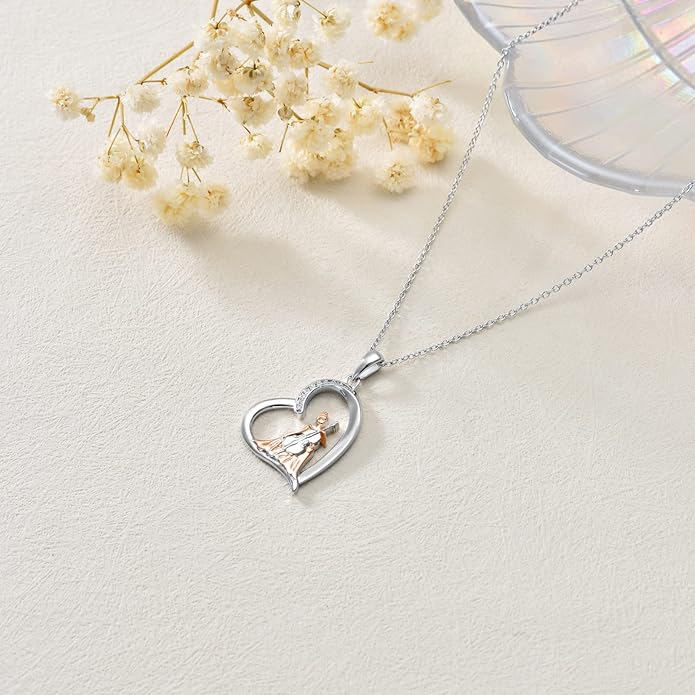 Violinist Necklace Sterling Silver Music Crystal Jewelry Saxophone Cello Violin Piano Flute Music Note Necklace Music Gifts for Women Girl Daughter