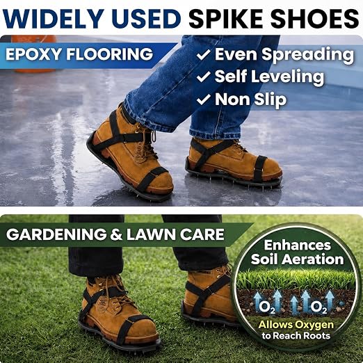Premium Epoxy Shoes, Floor Spiked, Fully Assembled gunite 3/4" Short Spikes - Image 7