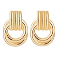 Chunky Knot Earrings for Women, Link Circle Statement Drop Dangle Studs, Women Trendy Jewelry