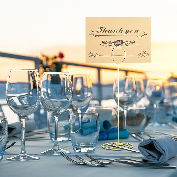 Table Number Holders, Photo Holder | Picture Holder, Cards Stand Name Menu Clips - Image 4
