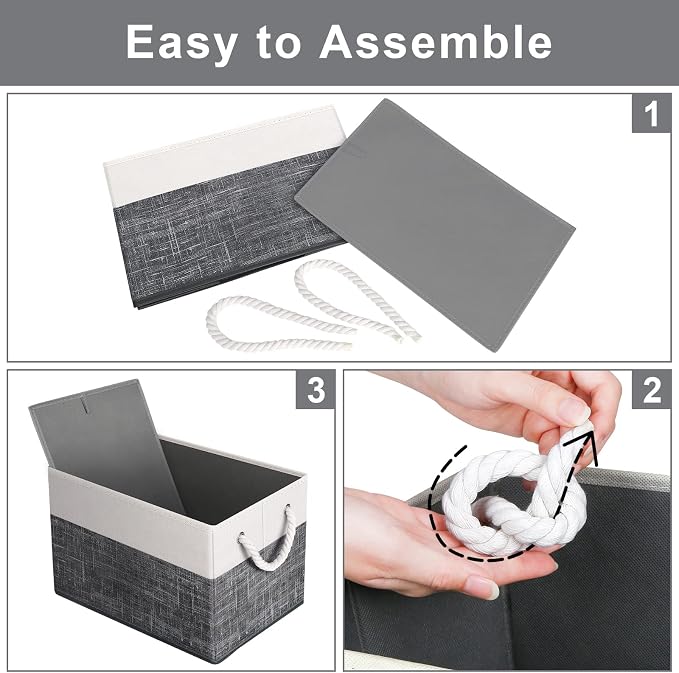 Storage Bins 4-Pack, Foldable Storage Baskets - Image 4