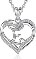 INFUSEU Unique Initial Necklaces for Women Girls Small Heart Letter Jewelry, Meaningful Personalized Gifts
