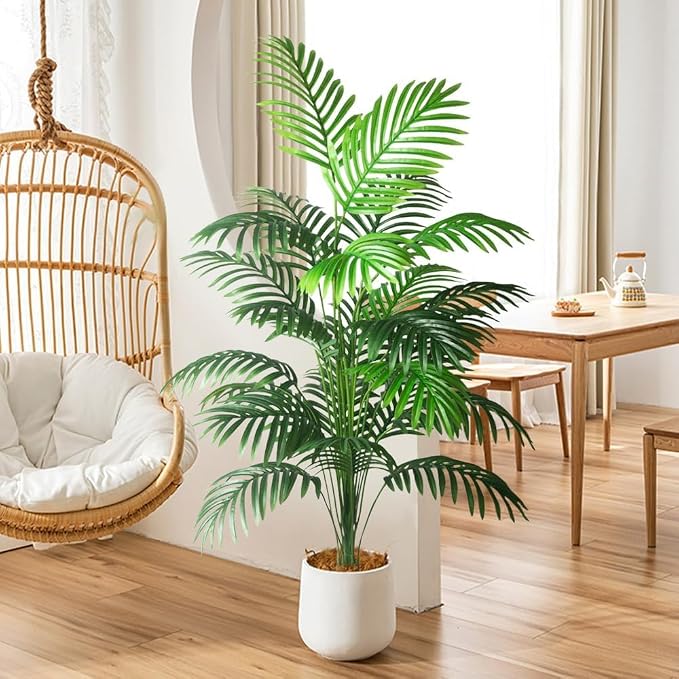 4ft 2pcs Large Artificial Plants Fake Palm Tree Tropical Palm Leaves Faux Palm - Image 6