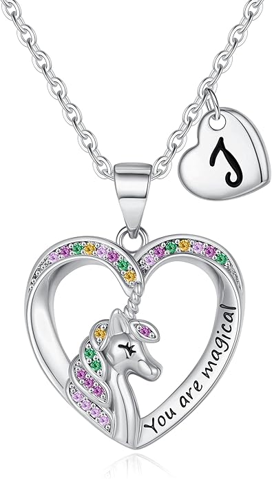Unicorn Necklace for Girls Gifts for Girls Little Girl Jewelry Birthday Gift for Girl Daughter Granddaughter Niece-No tarnish, No reactions for sensitive skin Hypoallergenic