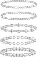 wgoud Gold Bracelets for Women - Trendy 14K Real Gold Plated Beaded Bracelet Set with Stretch Beads, Waterproof, Adjustable, Perfect Gifts