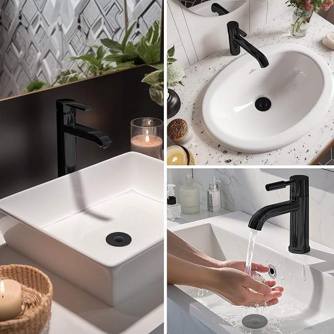 Hibbent Upgraded 3 in 1 Bathroom Sink Drain Strainer, Pop Up Stopper - Image 9
