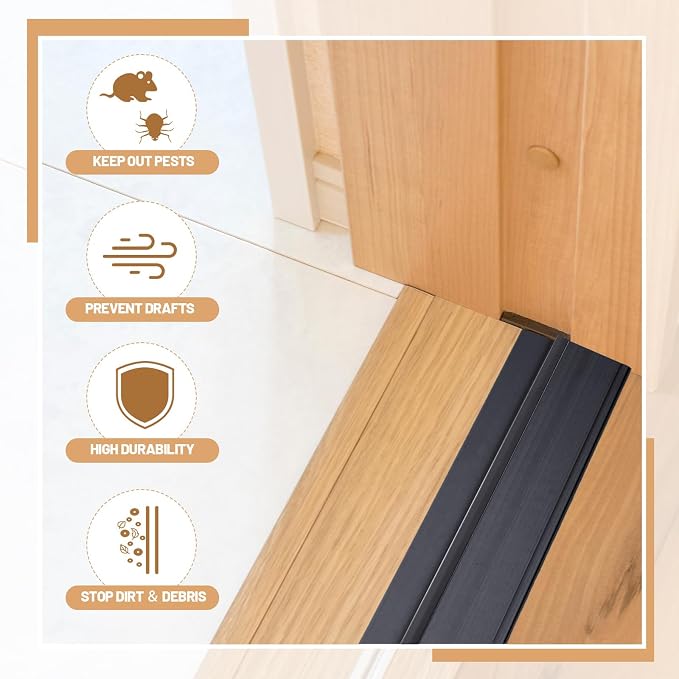 Tandefio 1 Pcs 4-9/16"x1"x36" Exterior Door Threshold Heavy Duty Aluminum - Image 5
