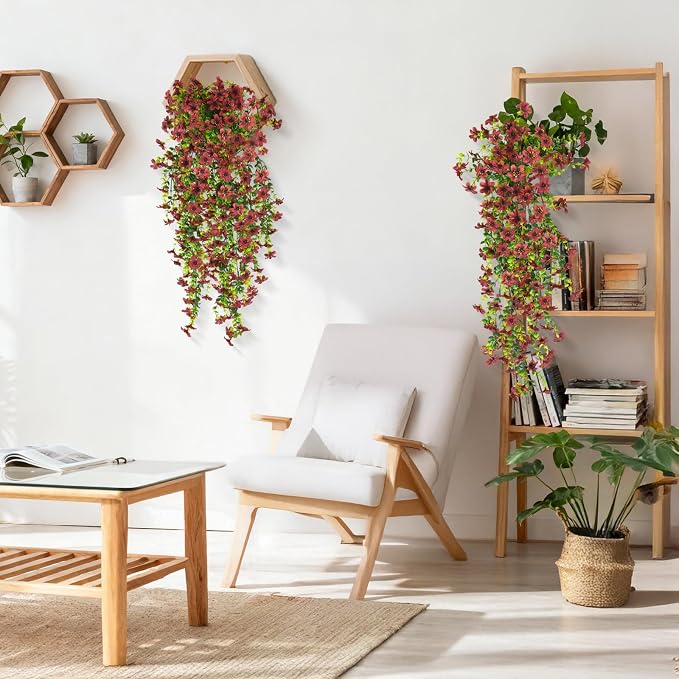 INQCMY Artificial Fake Hanging Flowers Plants - Image 5