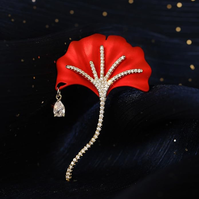Red Rose Flower Brooches and Pins for Women Costume Jewelry Brooch Pins Broches Jewelry for Women Elegant Lady Pin