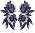 Vintage Rhinestone Statement Earrings Fancy Crystal Cluster Drop Dangle Earrings for Women