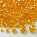 600pcs Crystal Glass Beads 3mm 4mm 6mm 8mm 10mm Rondelle Faceted Crystal Beads Spacer Beads for Necklace Bracelet Earrings DIY Jewelry Crafts Making Supplies(Orange AB)