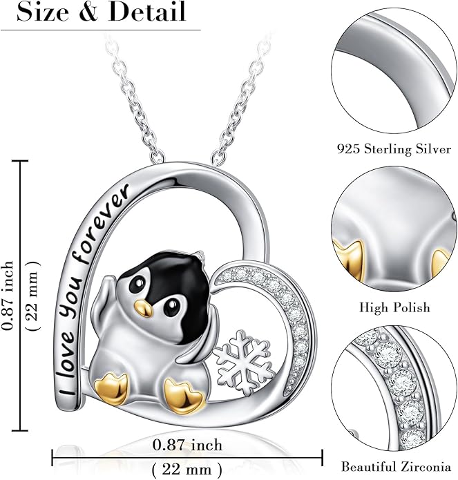 FLYOW 925 Sterling Silver Cute Animal Jewelry Hummingbird/Butterfly/Wolf/Corgi/Cat/Snake/Spider/Bat/Penguin/Bear/Opossum/Frog/Guinea Pig for Women Mother Friend Animal Lovers