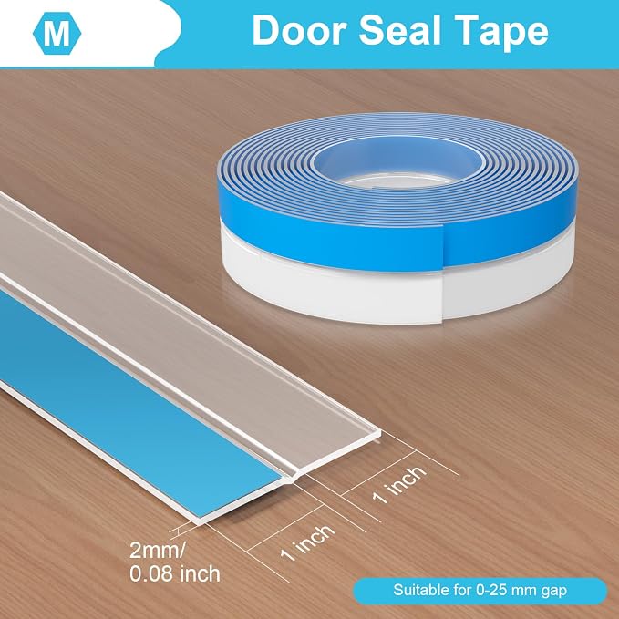 Weather Stripping Door Seal, 20 Ft Shower Door Seal, 2 in | Flexible door sweep - Image 2