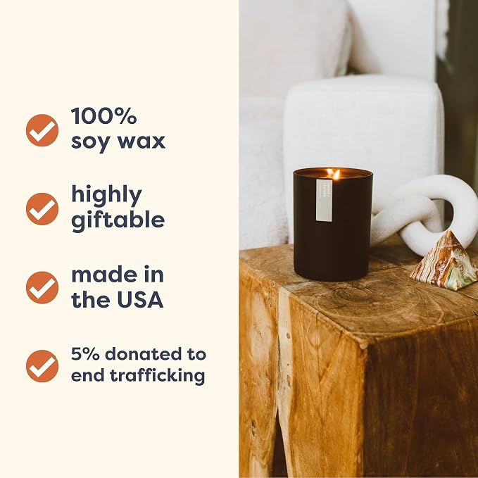 Redwood & Vanilla Scented Candle - Image 3