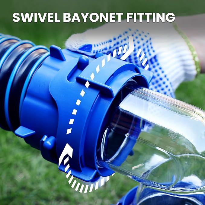 DUMPMAN RV Tote Tank Adapter, 90 Degree Clear Elbow | Double bayonet fitting - Image 4