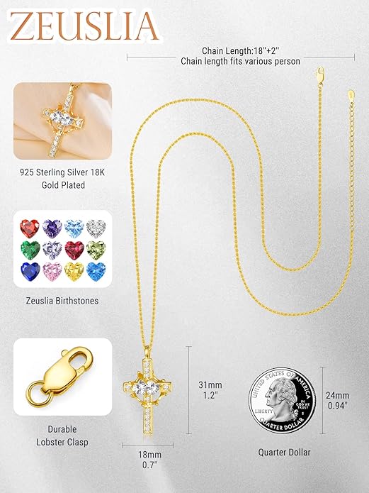 Valentine's Day Gifts for Wife 925 Sterling Silver Double Birthstone Pendant Necklaces I Love You for Always and Forever Necklace Anniversary Birthday Gifts for Wife Girlfriend Mom Her
