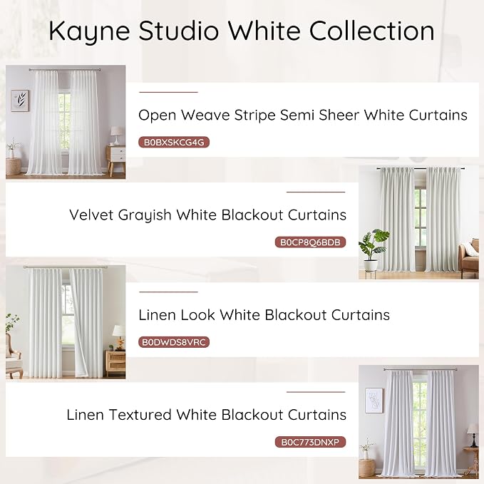 Kayne Studio Grayish White Velvet Pinch Pleated Back Tab Curtains 72 Inches | - Image 9
