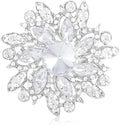LAXPICOL Vintage Women's Austrian Crystal Elegant Flower Brooch Wedding Broach Pin