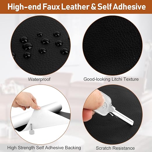 Leather Repair Patch, ILFYCOTO 17X60 Inch Self Adhesive Leather Repair Patch - Image 5